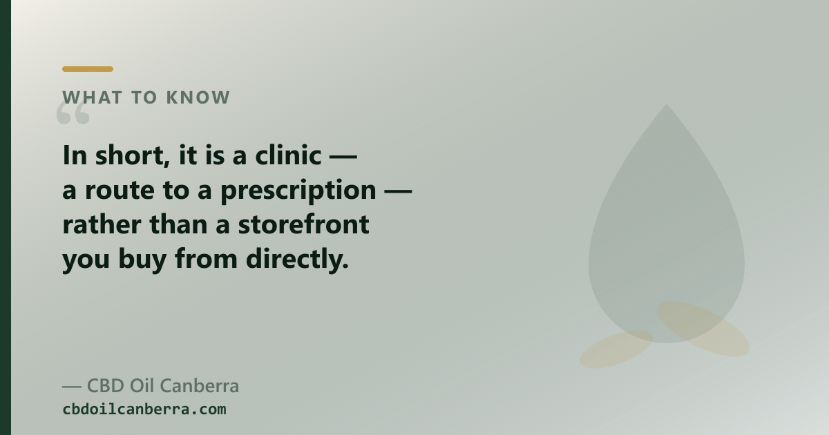 CA Clinics is a clinic for prescription medical cannabis; OTC CBD oil is a different product