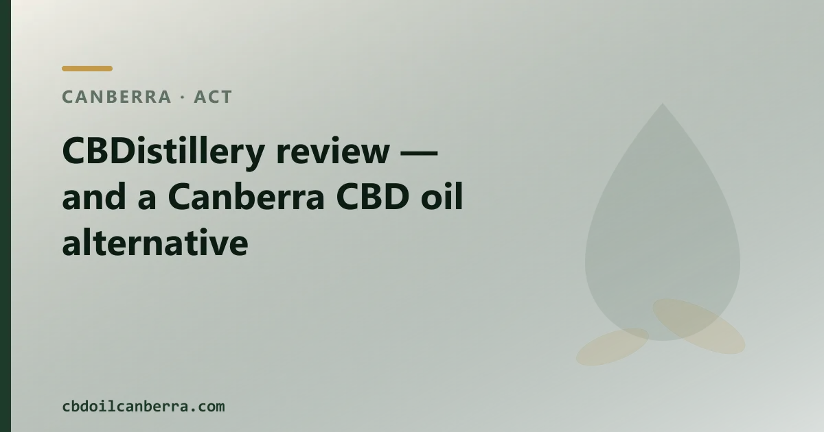 CBDistillery review — an Australian CBD Oil Alternative