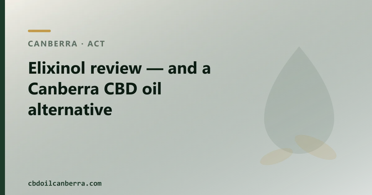 Elixinol review — an Australian CBD Oil Alternative