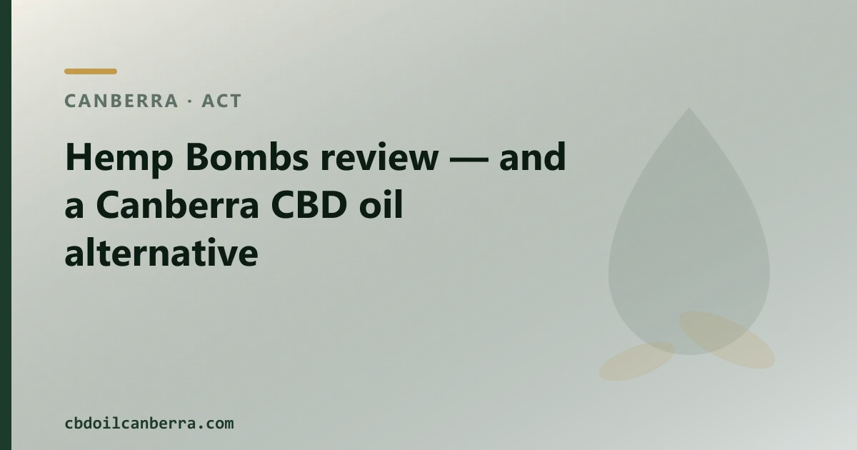 Hemp Bombs review — an Australian CBD Oil Alternative