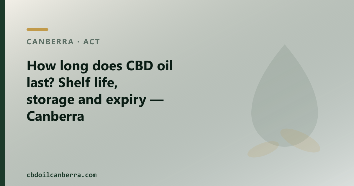 How long does CBD oil last? Shelf life is 12–24 months from manufacture — storage is the main variable.