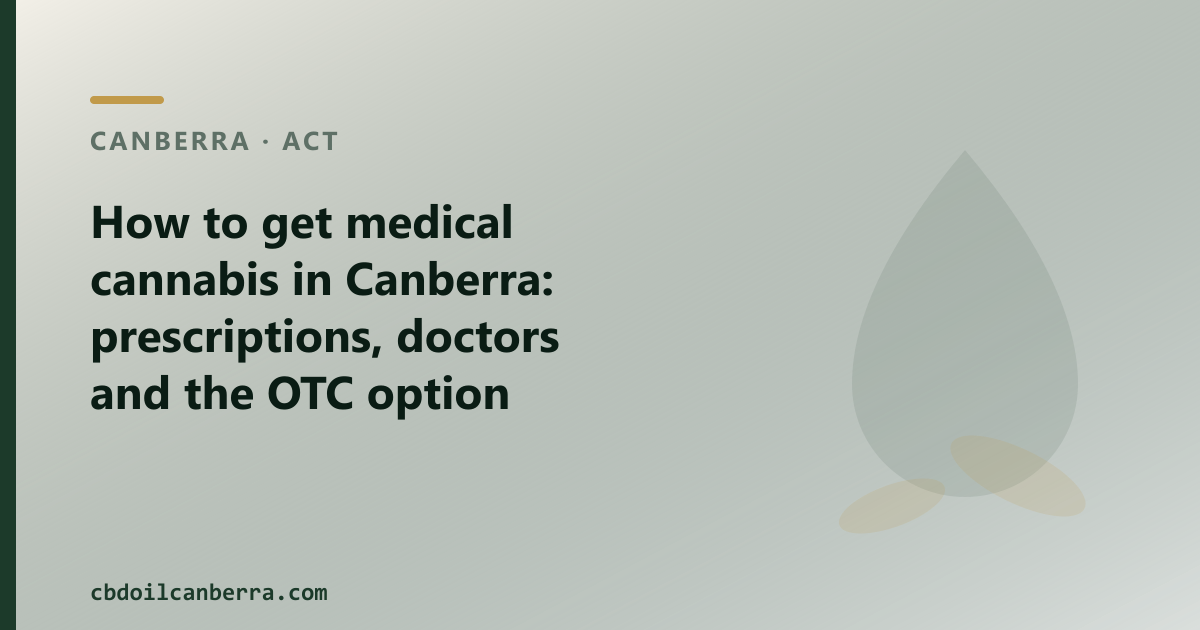 How to get medical cannabis in Canberra: the prescription route and the OTC option