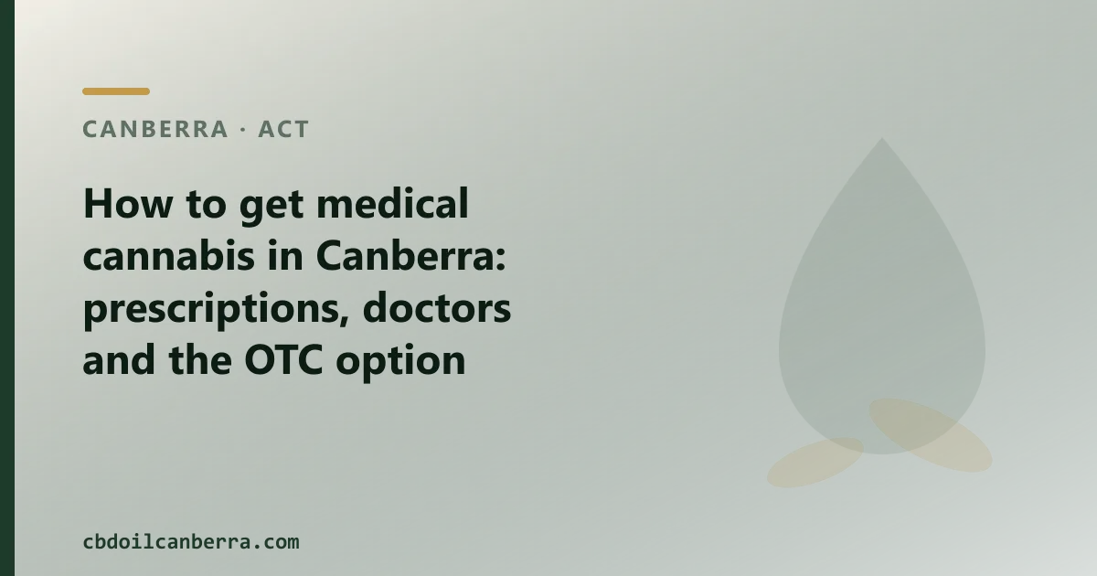 How to get medical cannabis in Canberra: prescriptions, doctors and the OTC option