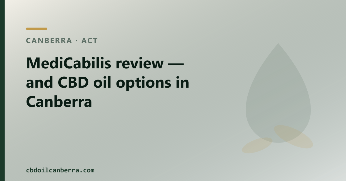 MediCabilis review — and CBD oil options in Canberra